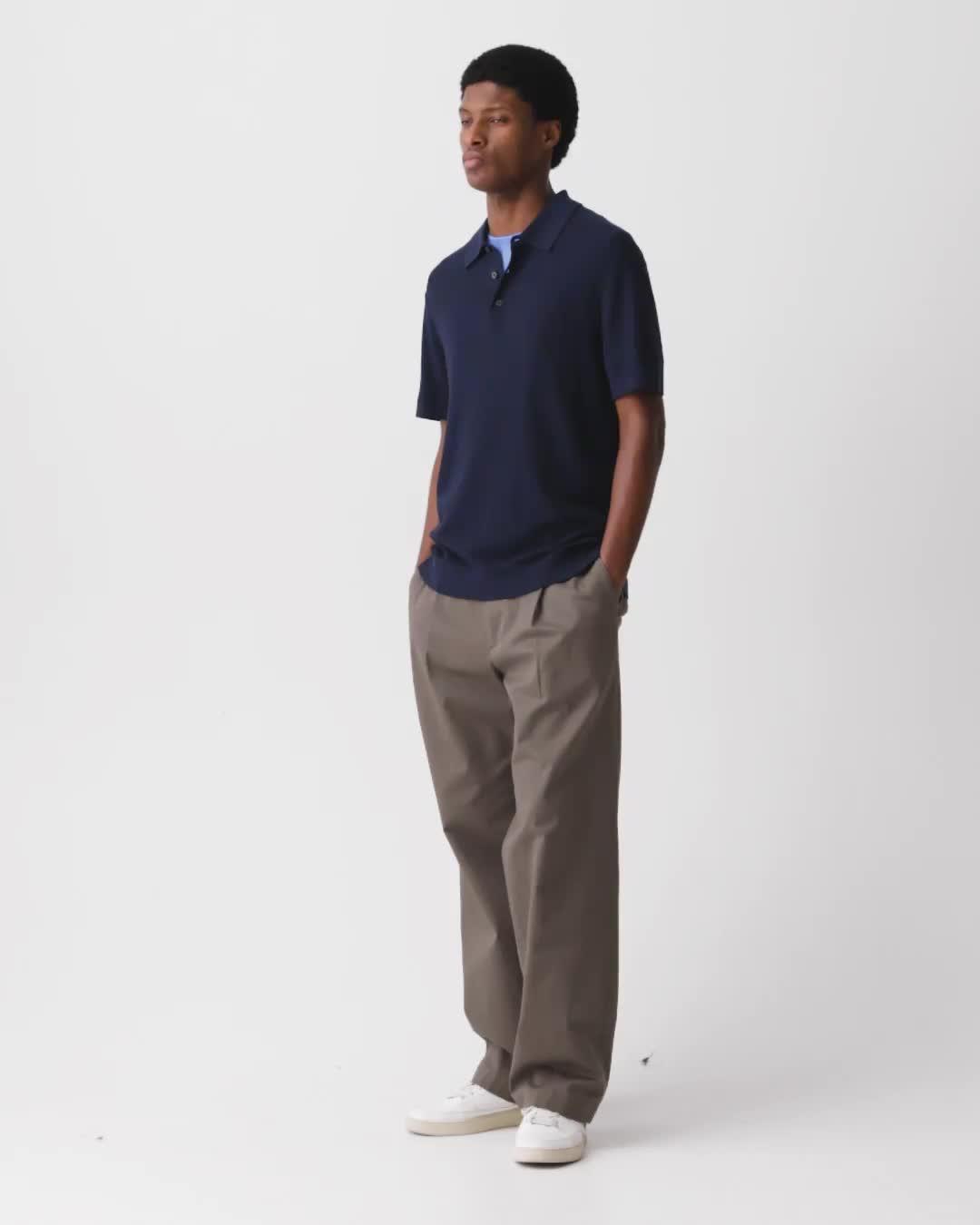 Polo Shirt in Silk-Cotton