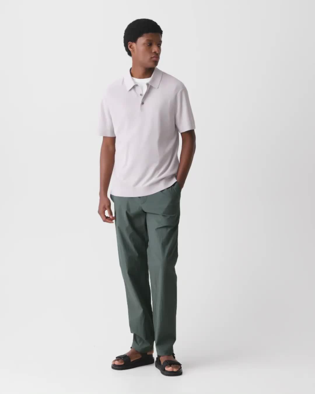 Polo Shirt in Silk-Cotton