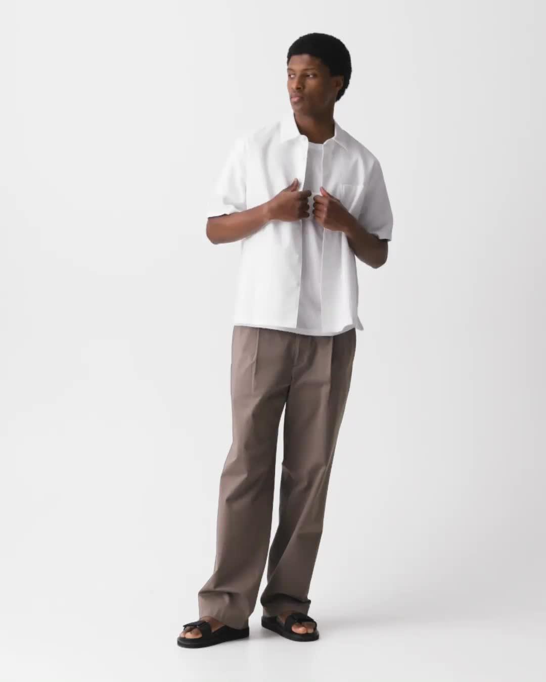 Weekend Short-Sleeve Shirt in Waffled Cotton