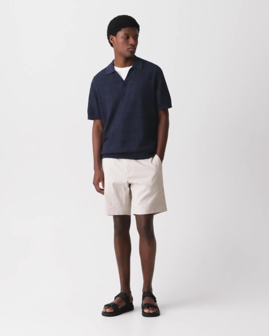 Brenan Polo Shirt in Pacific Linen