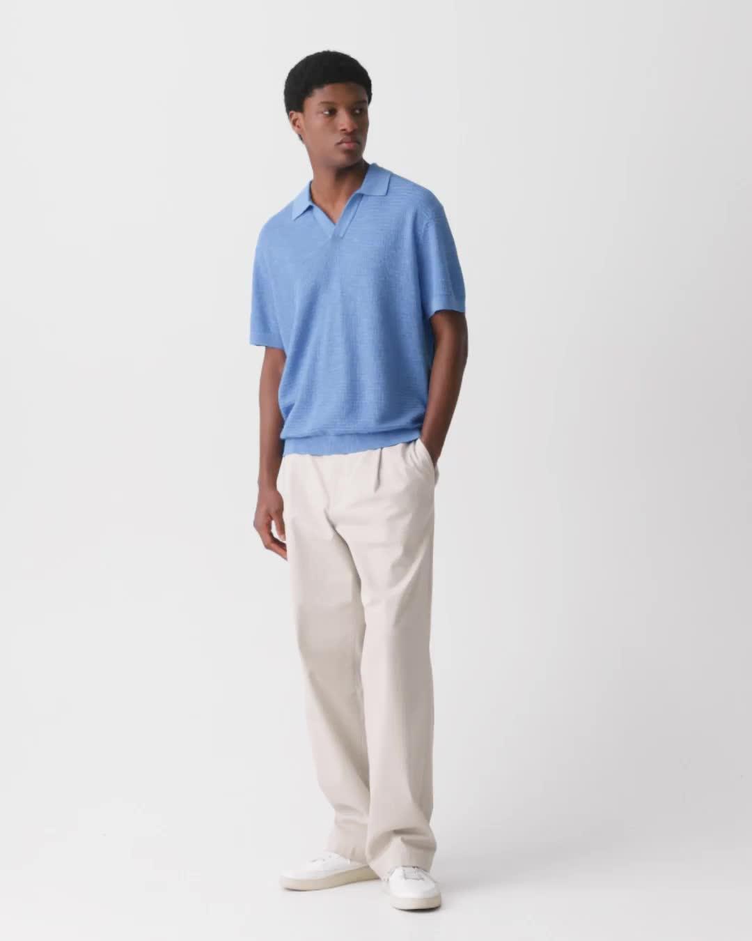 Brenan Polo Shirt in Pacific Linen