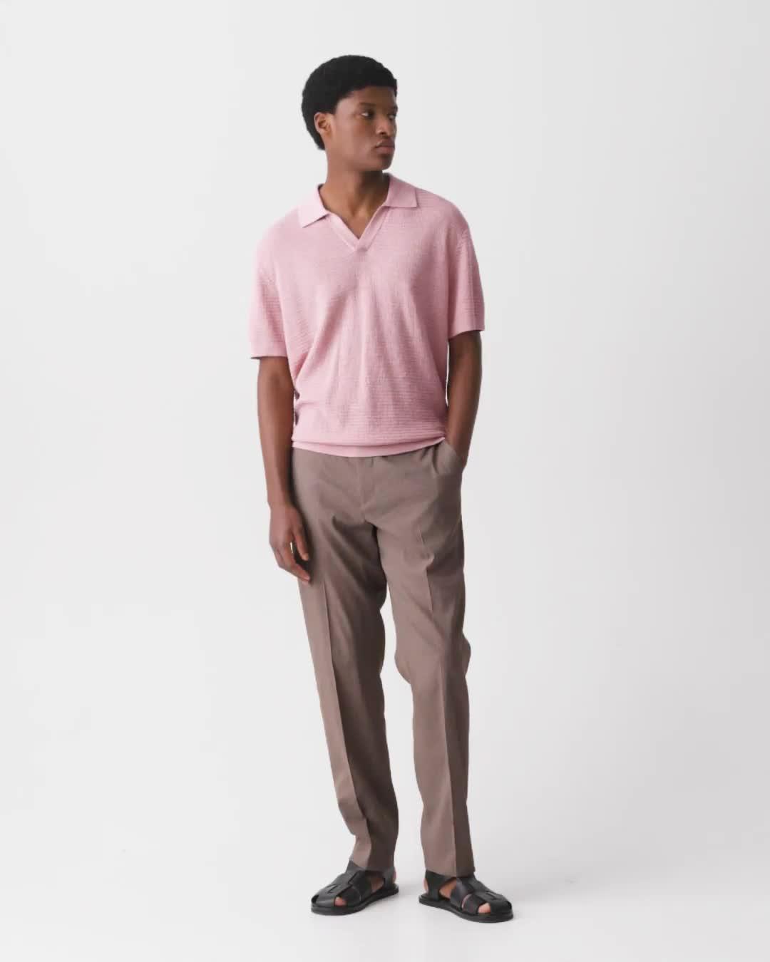 Brenan Polo Shirt in Pacific Linen