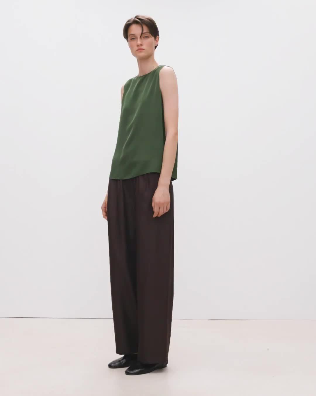 Flowy Trousers in Mod Silk Twill