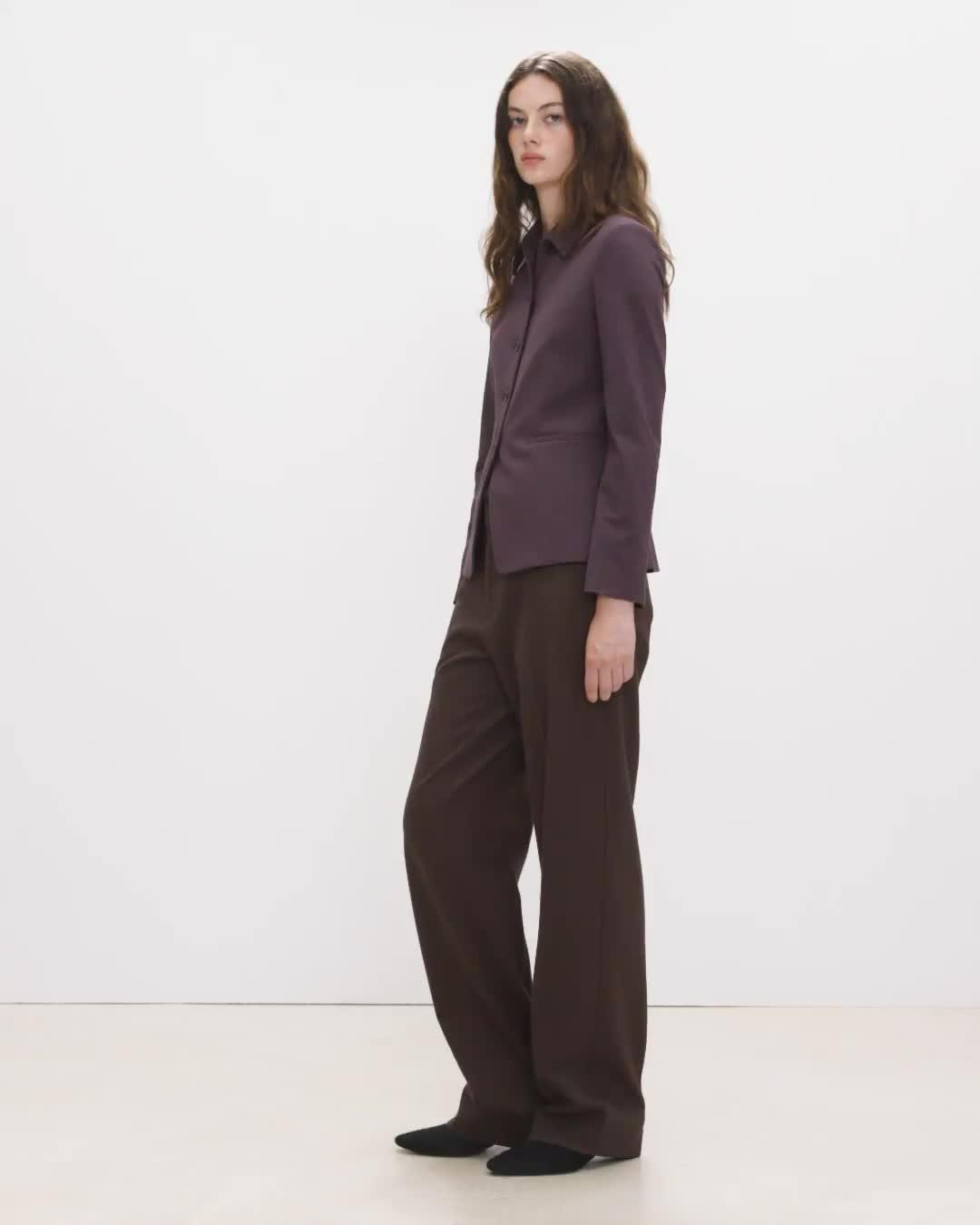 Cutaway Jacket in M&eacute;lange Crepe