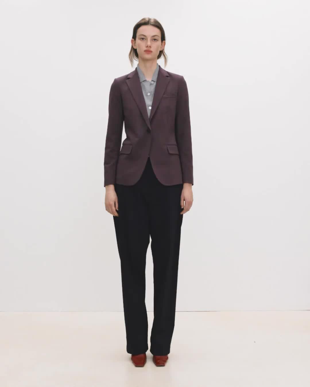 Staple Blazer in M&eacute;lange Crepe