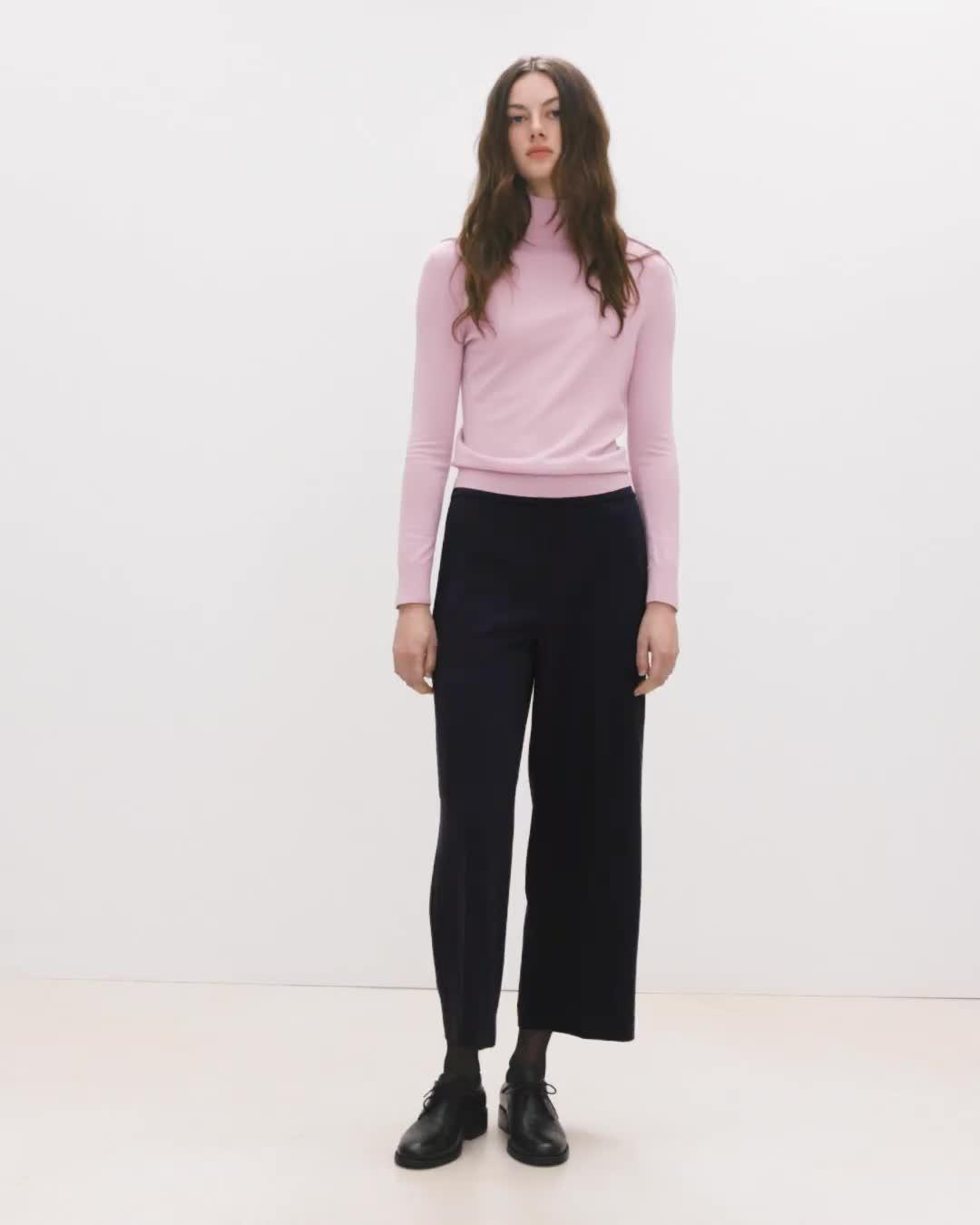 Classic Straight Pull-On Pant in Admiral Crepe