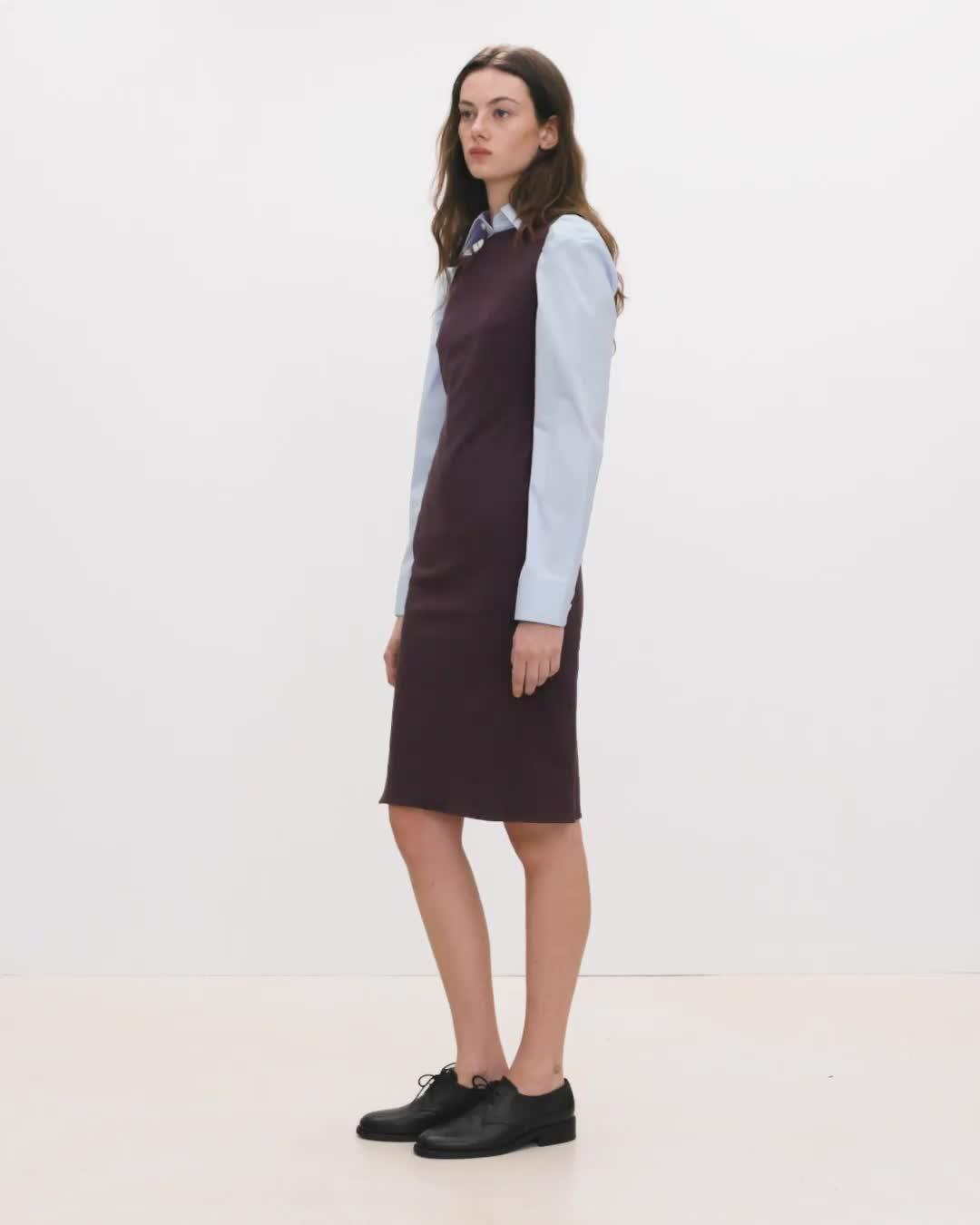 Flared Dress in Admiral Crepe