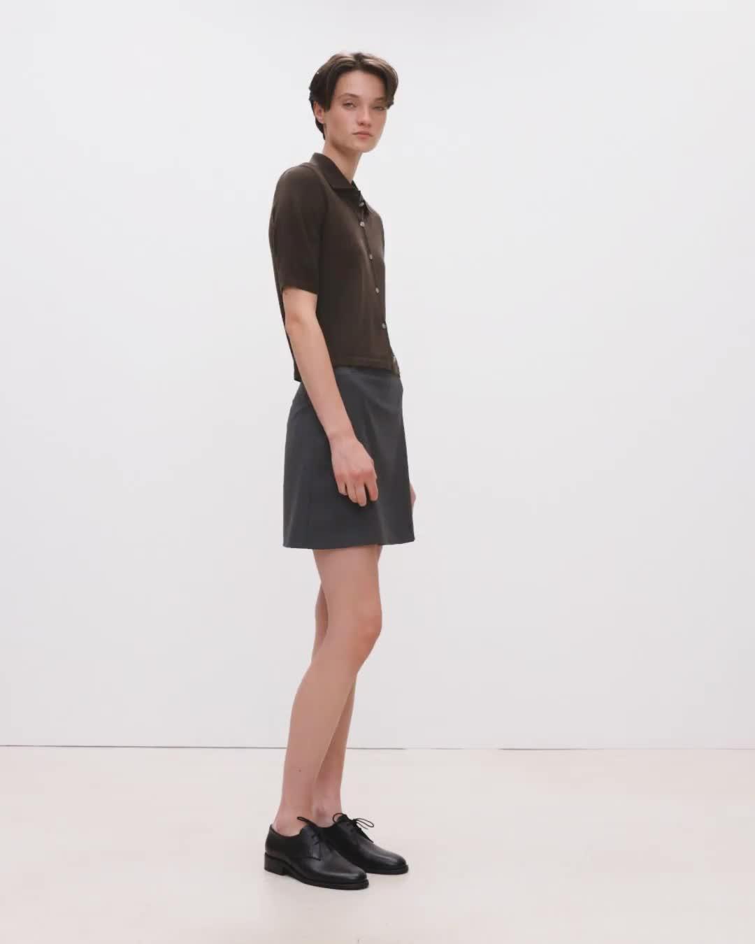 Short-Sleeve Knit Shirt in Regal Wool