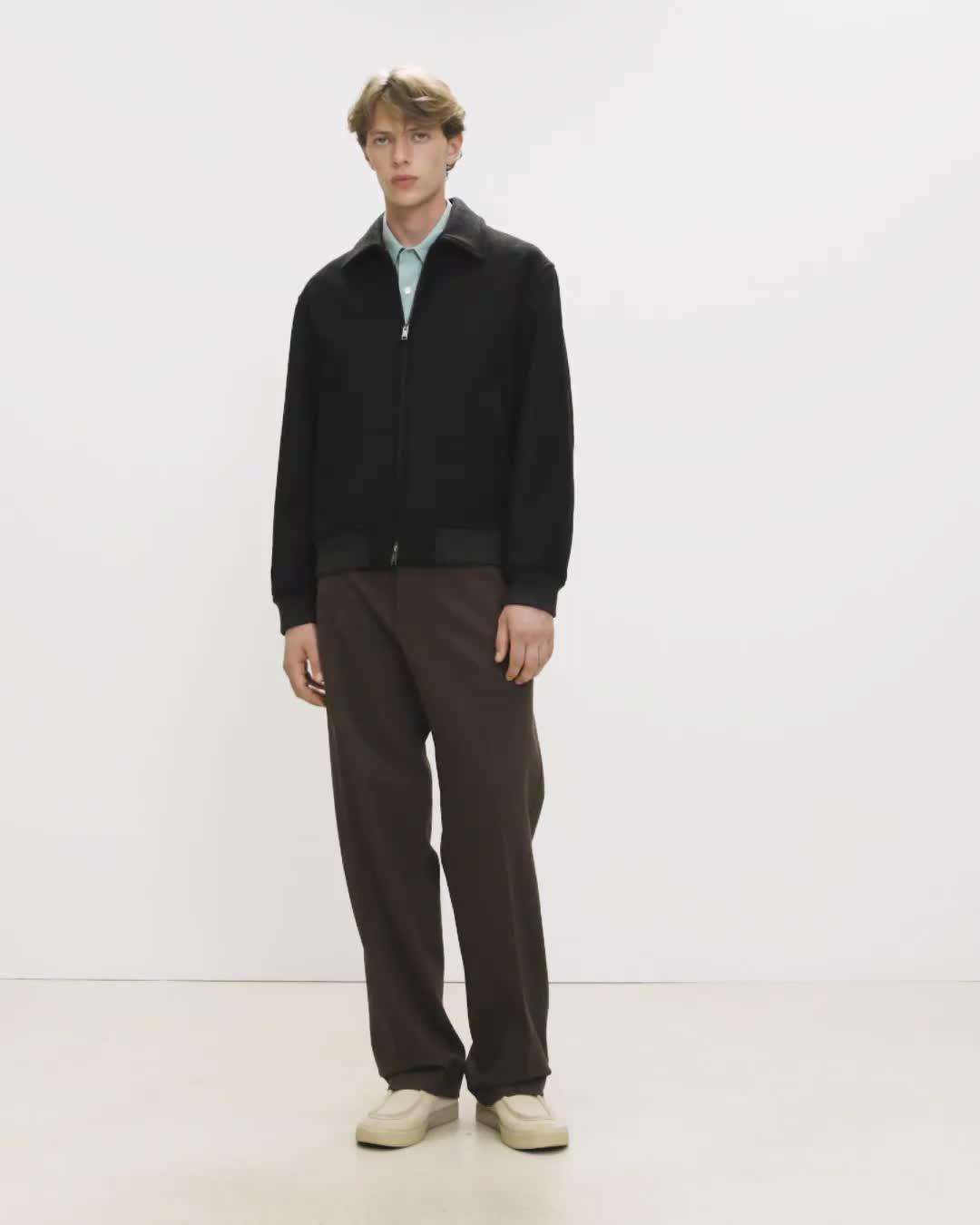 Bomber Jacket in Plush Melton