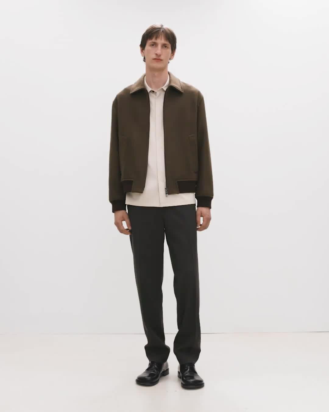 Bomber Jacket in Plush Melton