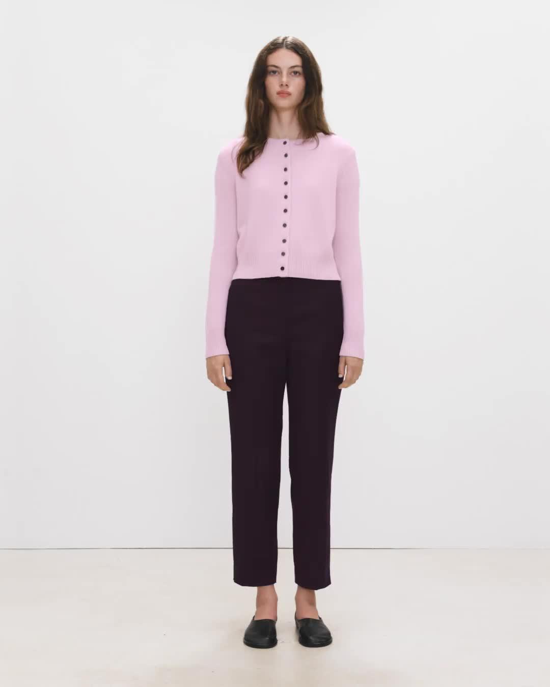 Marcee Cropped Pull-On Pant in Sleek Flannel