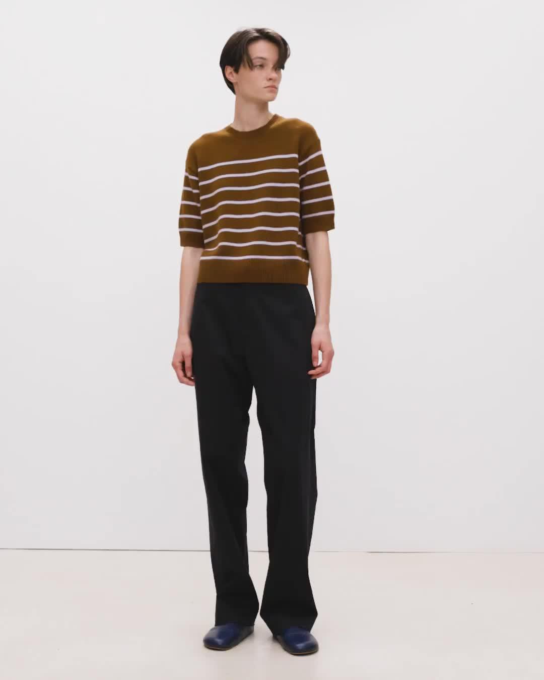 Striped Tee in Cashmere