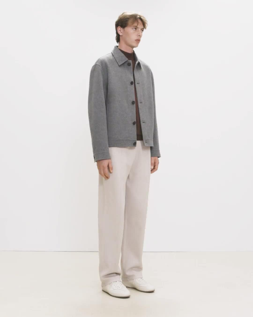 Short Jacket in Double-Face Wool-Cashmere