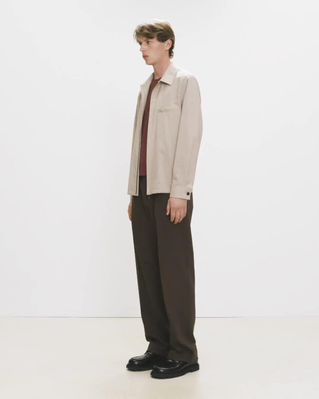 Zip Overshirt in Motion Wool