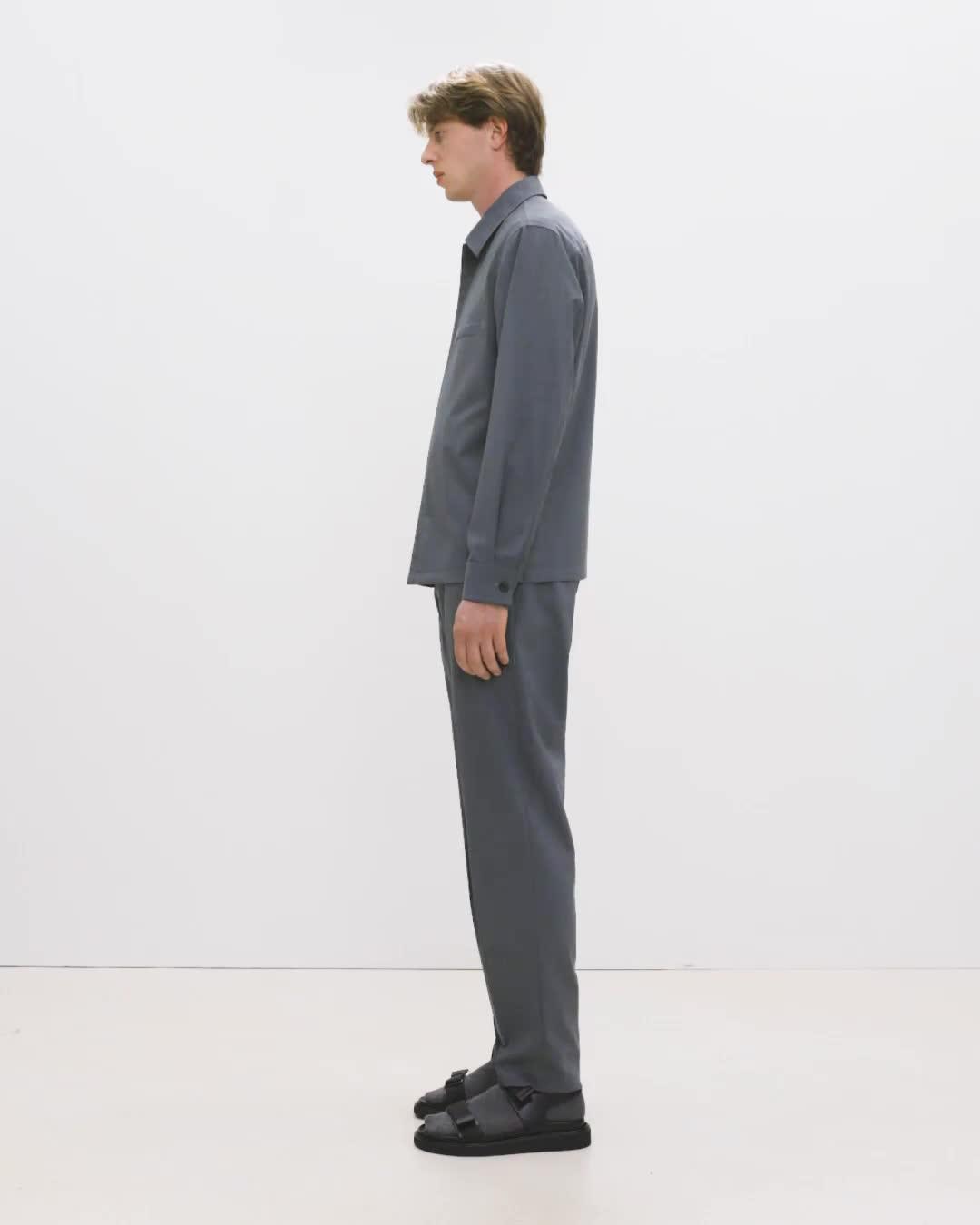 Zip Overshirt in Motion Wool